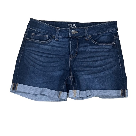 Time And Tru Mid Rise Cuffed Hem Jean Shorts Size 6 Women’s - Picture 1 of 4